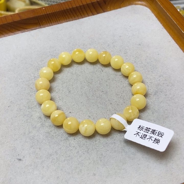 蜜蜡未镶嵌裸石手串
