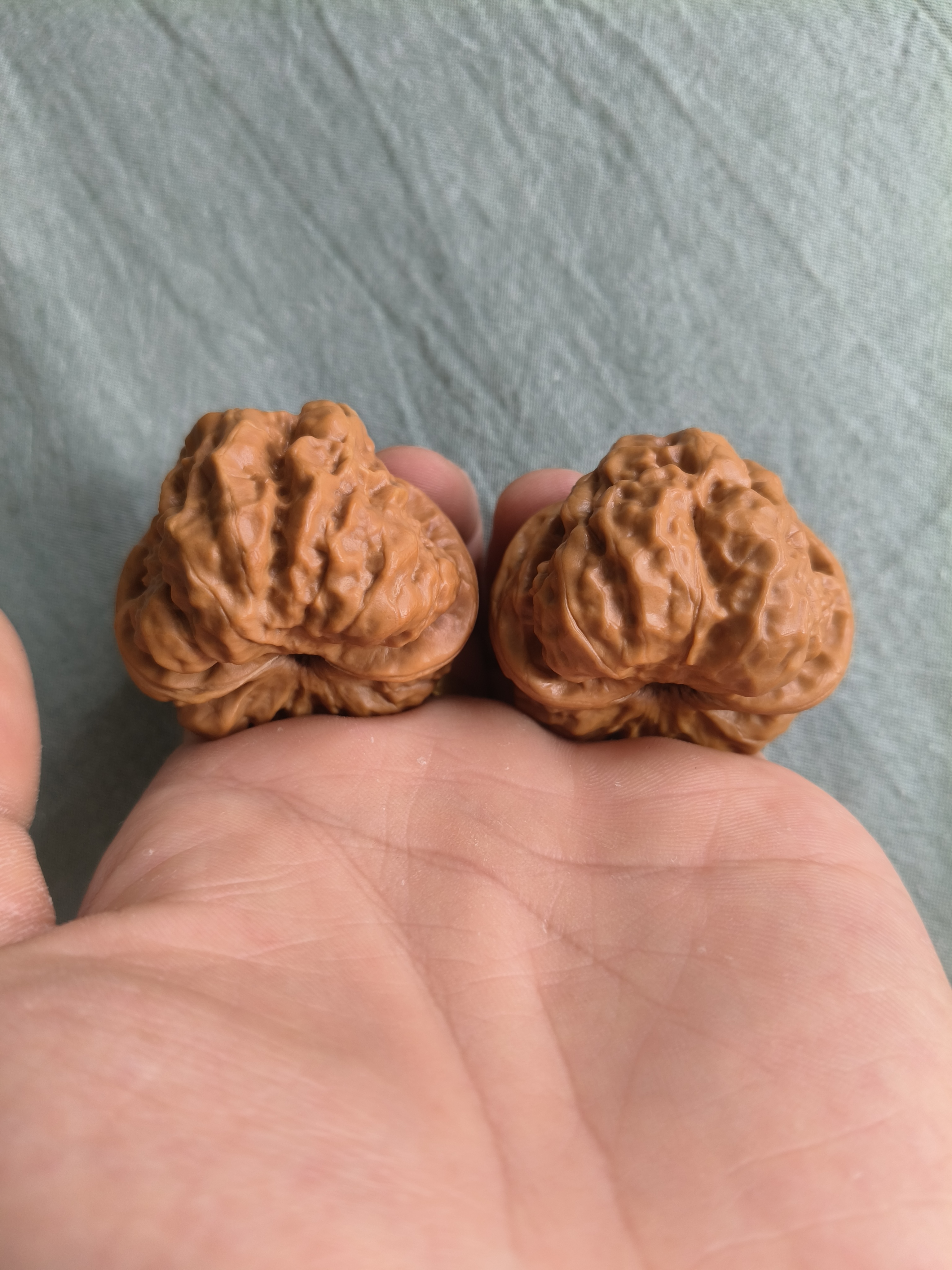 文玩核桃手把件40+蛤蟆头肌肉蛙四开背