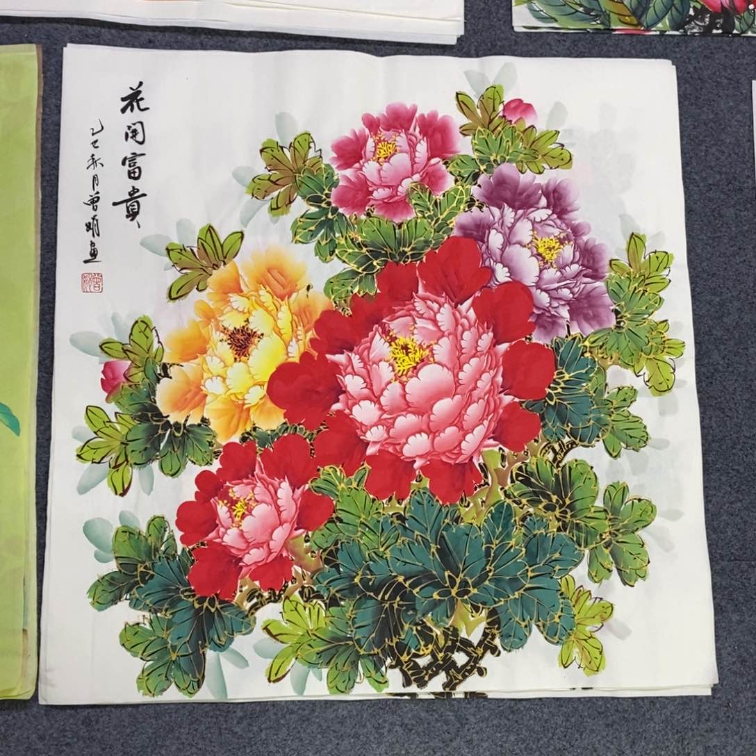国画尺寸68✖️68精品手绘斗方