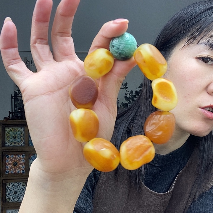 蜜蜡手串未镶嵌手串