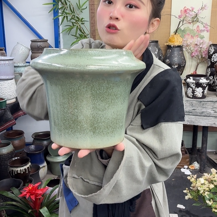 18×21 -粗陶花盆有孔-买买买