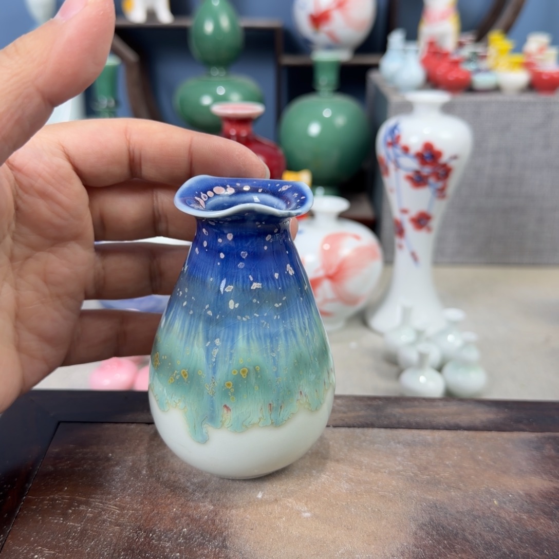 陶瓷手工小花器摆件