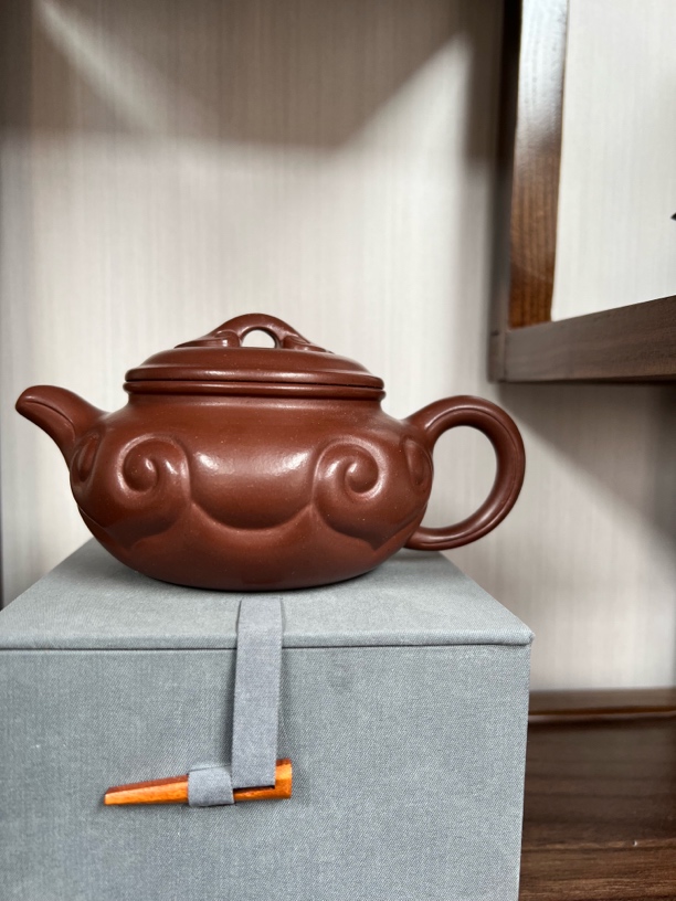 宜兴原矿紫砂，紫泥仿古如意精工半手泥料安全喜欢直接下单