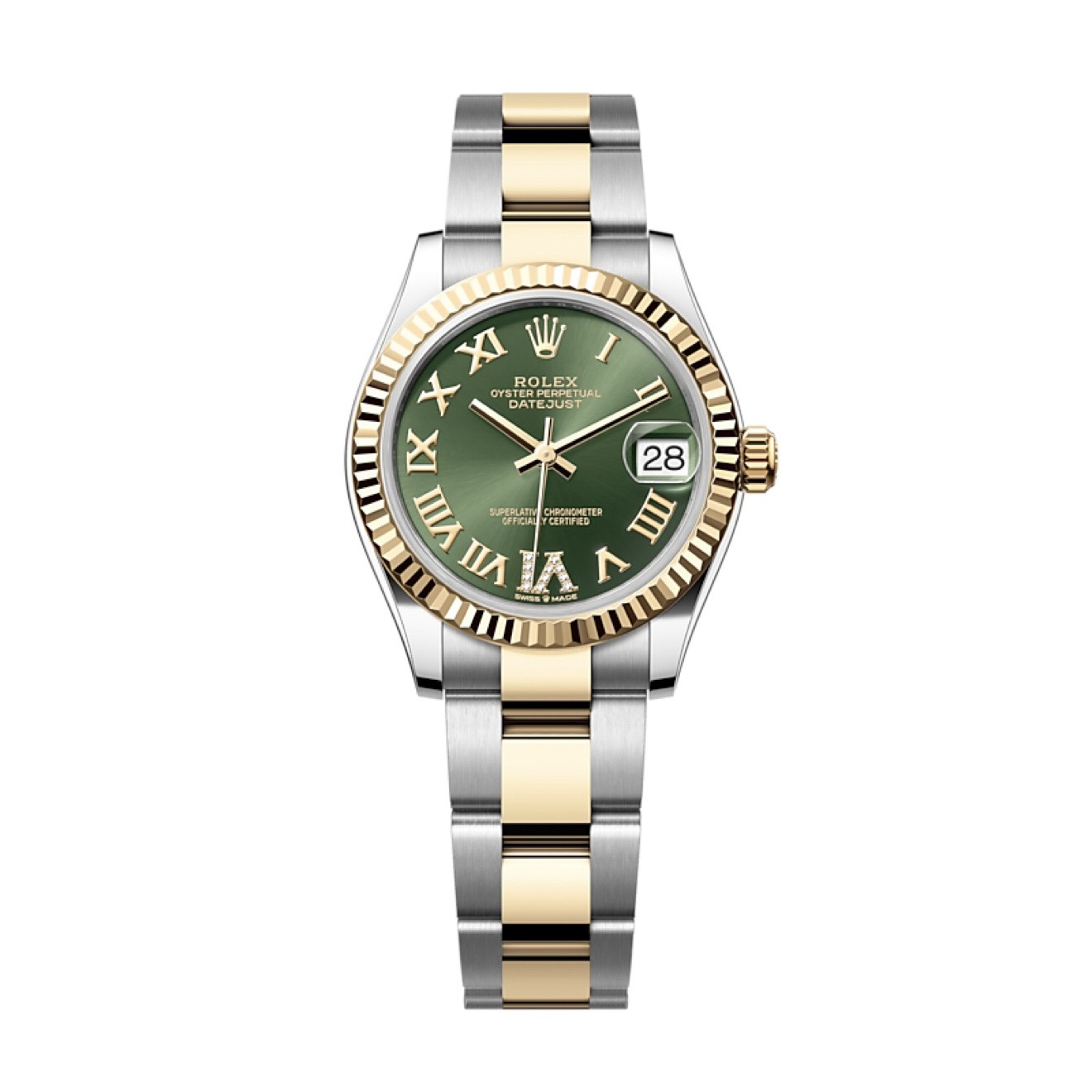 99新 Rolex/劳力士 278273板带绿箩/31毫米/24年全套