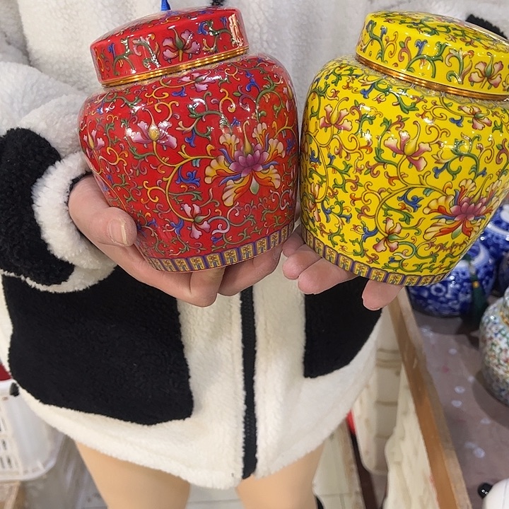 摆件陶瓷茶叶罐密封罐家用