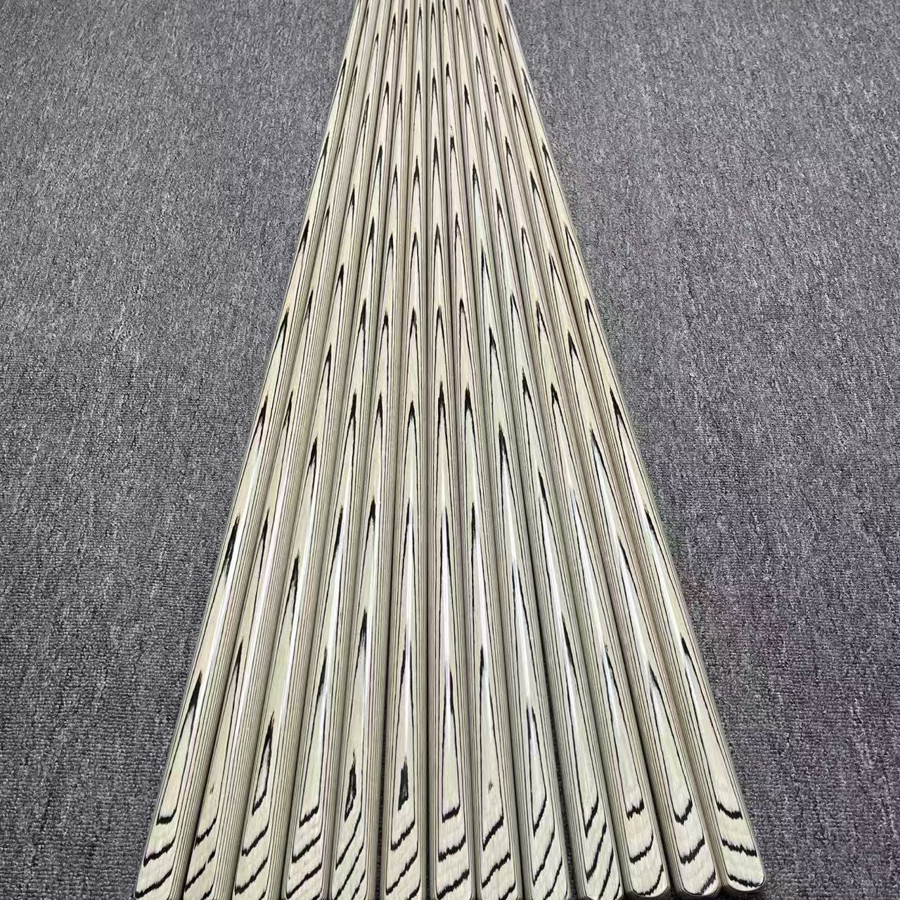 小头免漆免保养自然剑纹光背科技木球房通杆台球杆龙脊木小头