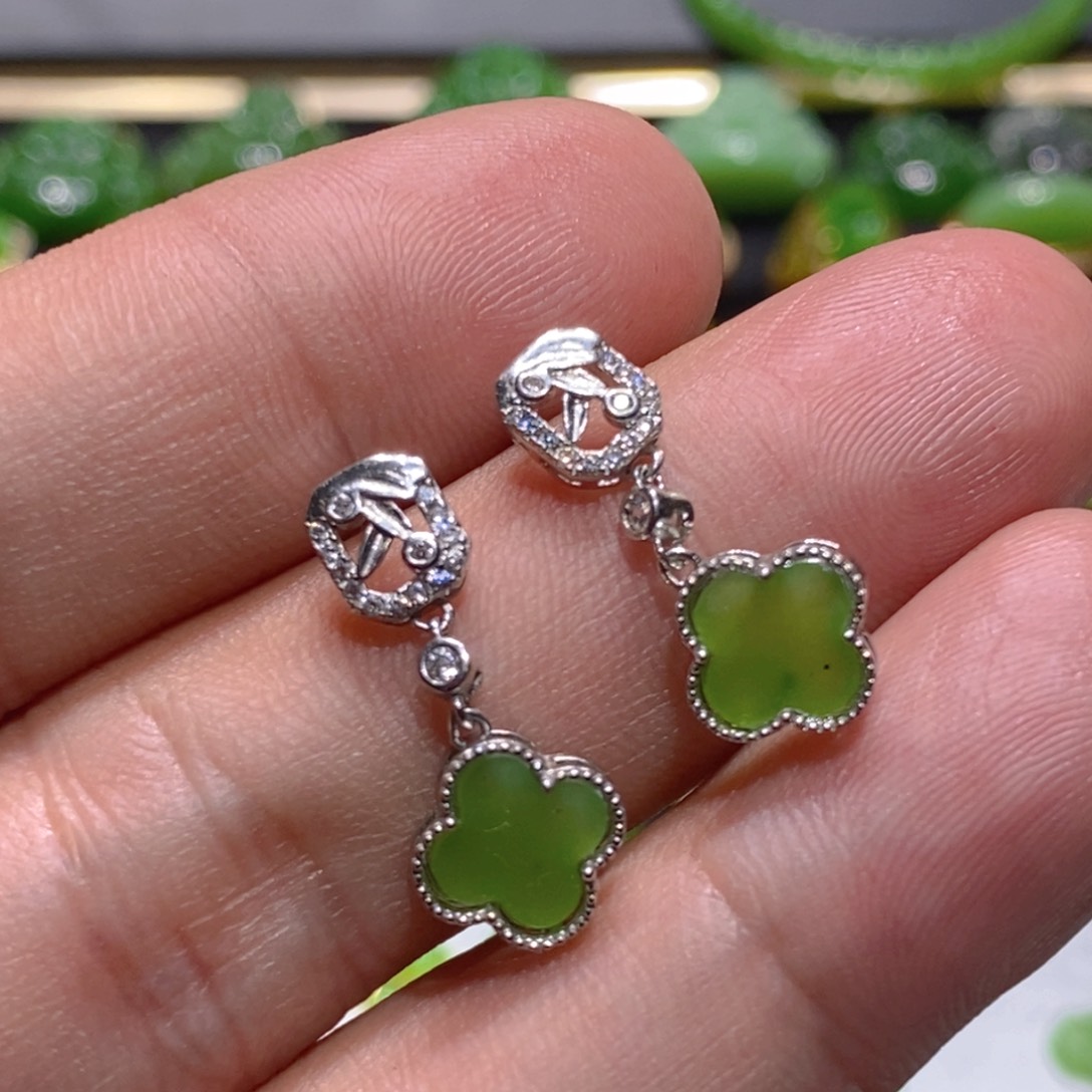 和田玉（碧玉）手链银S925镶嵌