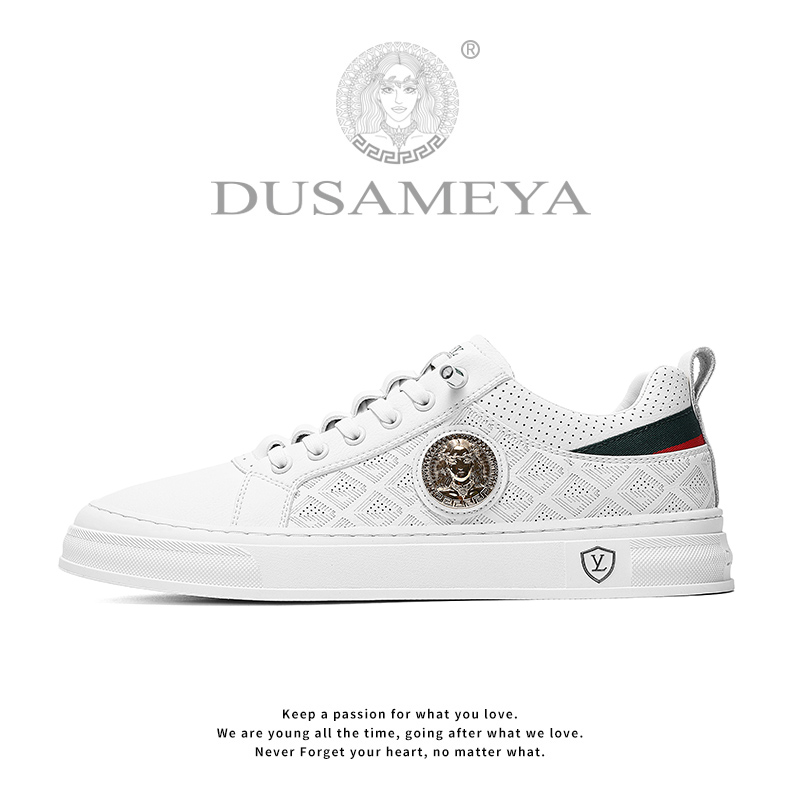 DUSAMEYA/杜莎米娅 轻奢时尚百搭透气舒适轻便休闲男士板鞋6738