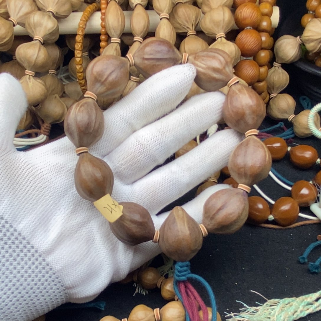 古***山橄榄核手串/手链2127三花紫皮10颗