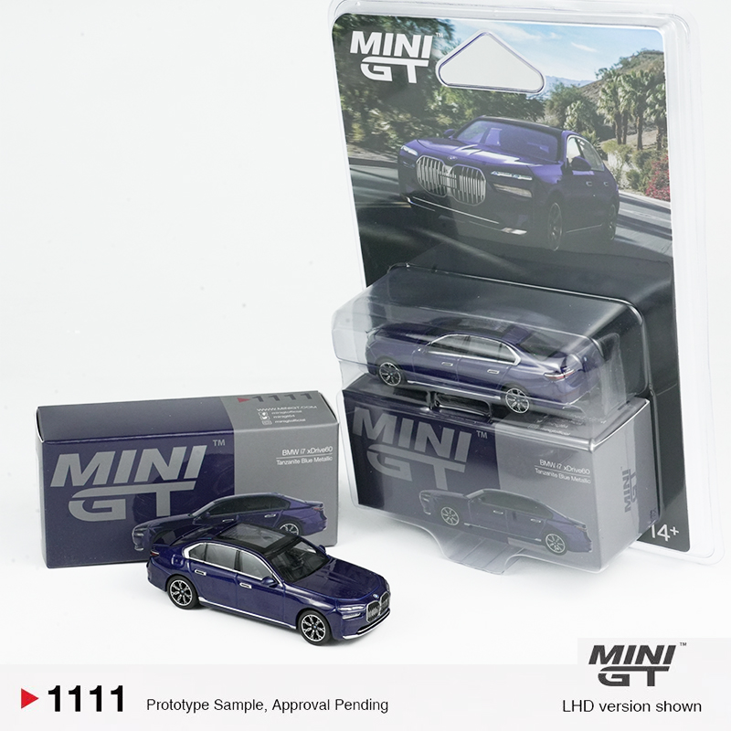 MINIGT 1:64 BMW 宝马 i7 xDrive60 合金车模 坦桑石金属蓝 #1111