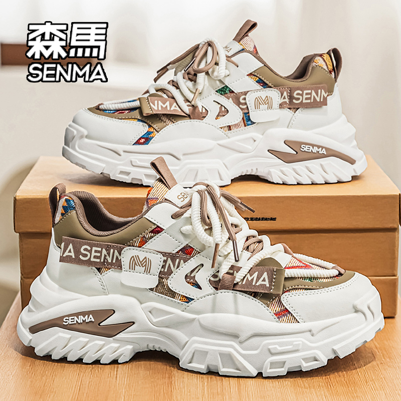 SENMA/森马老爹鞋男款夏季百搭韩版时尚休闲高级感厚底防滑运动鞋商品图