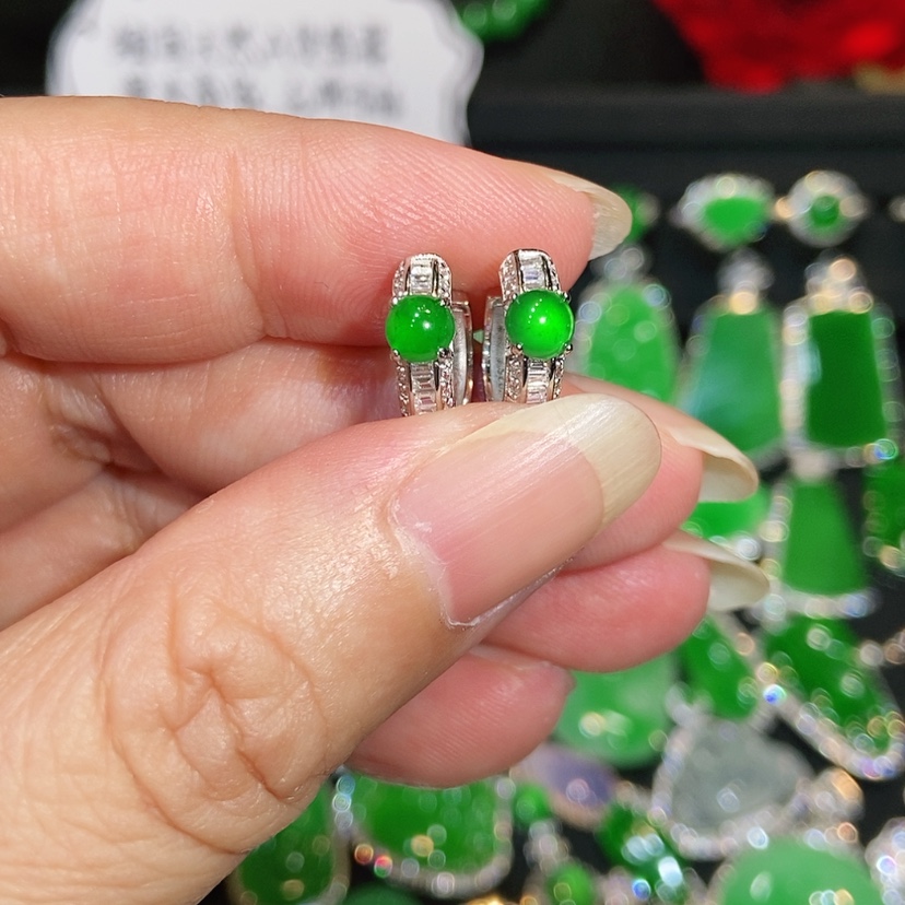 【闪购商品】未镶嵌翡翠耳饰天然翡翠
