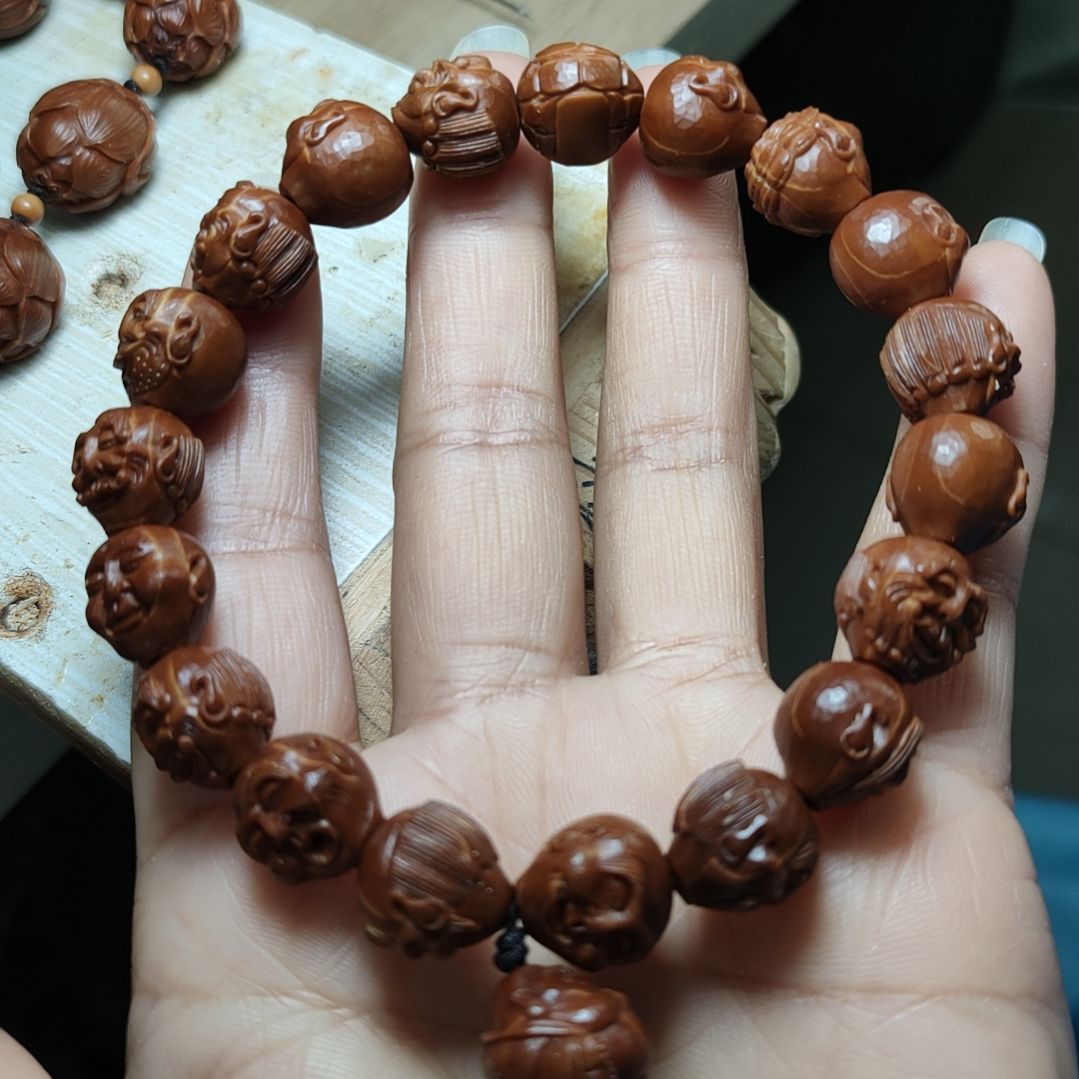 第***课手串/手链橄榄核殷派十八罗汉手串