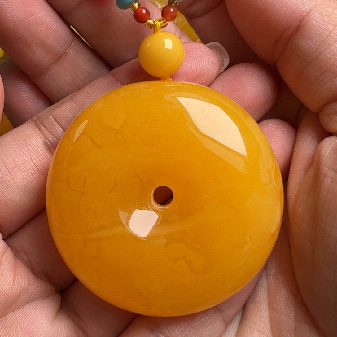 蜜蜡毛衣链未镶嵌无优化