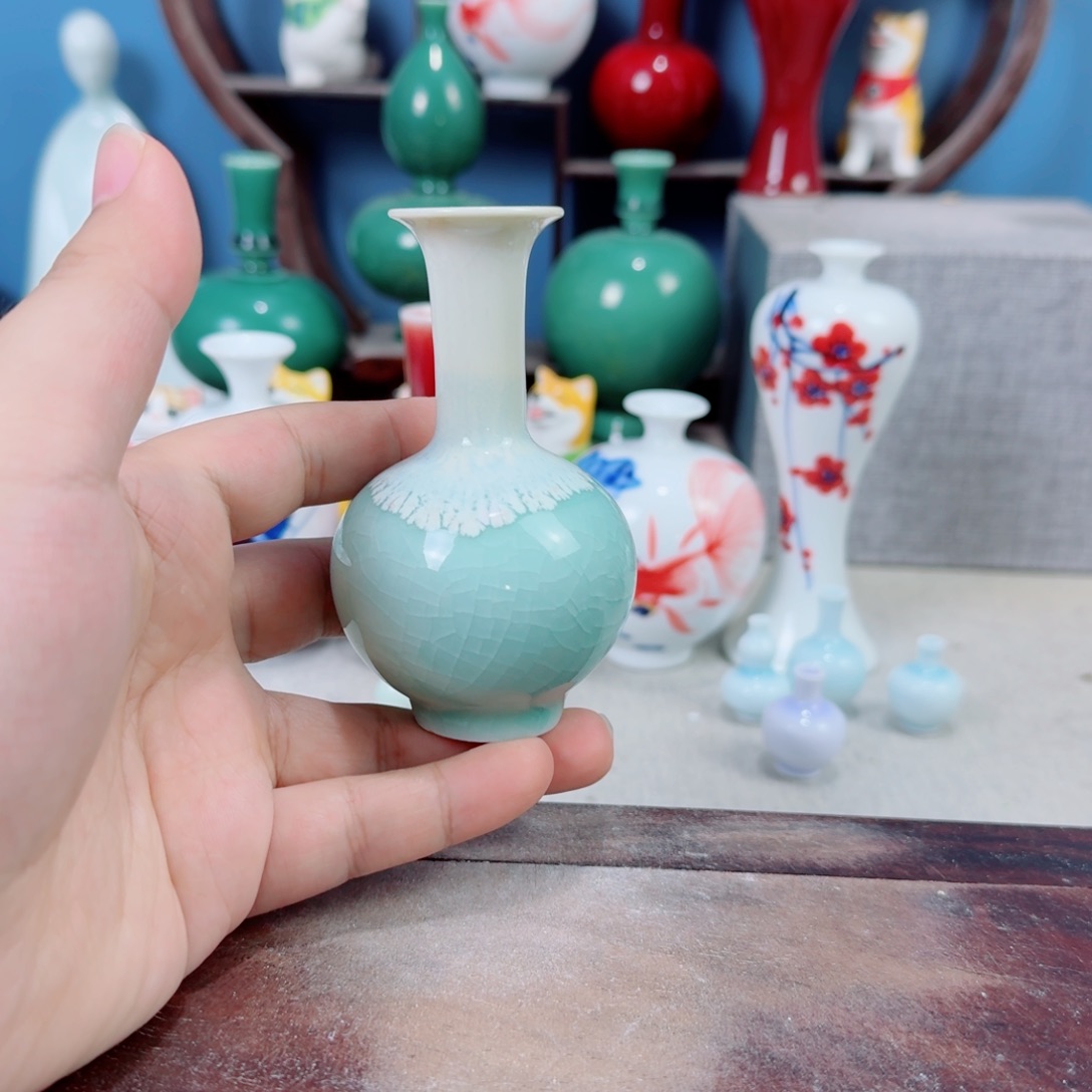 陶瓷手工小花器摆件