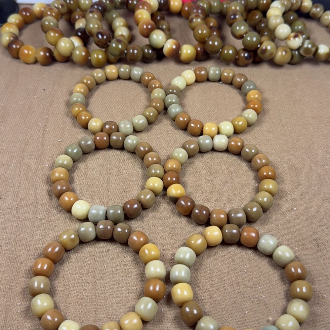 手串菩提根/象牙果原生态猪油膏卡14 