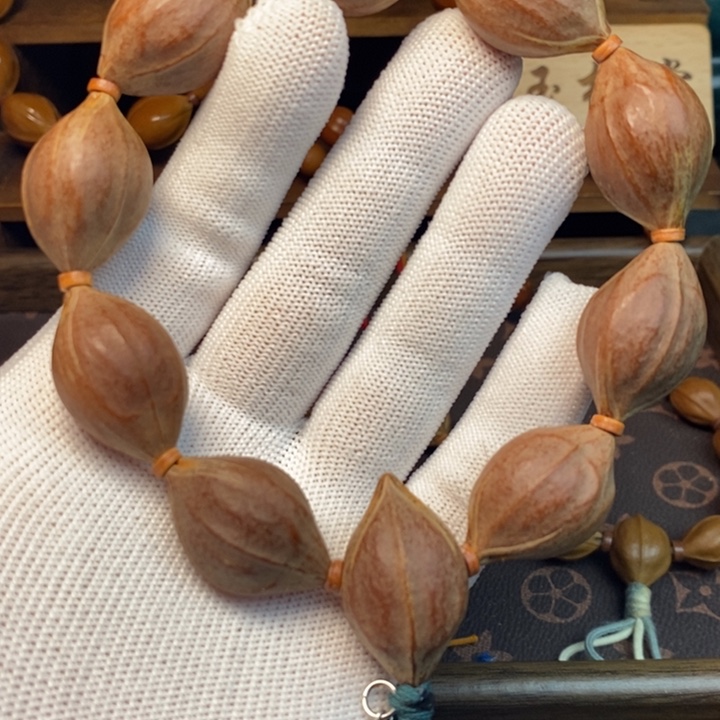 橄榄核手串/手链19鸡血红油核