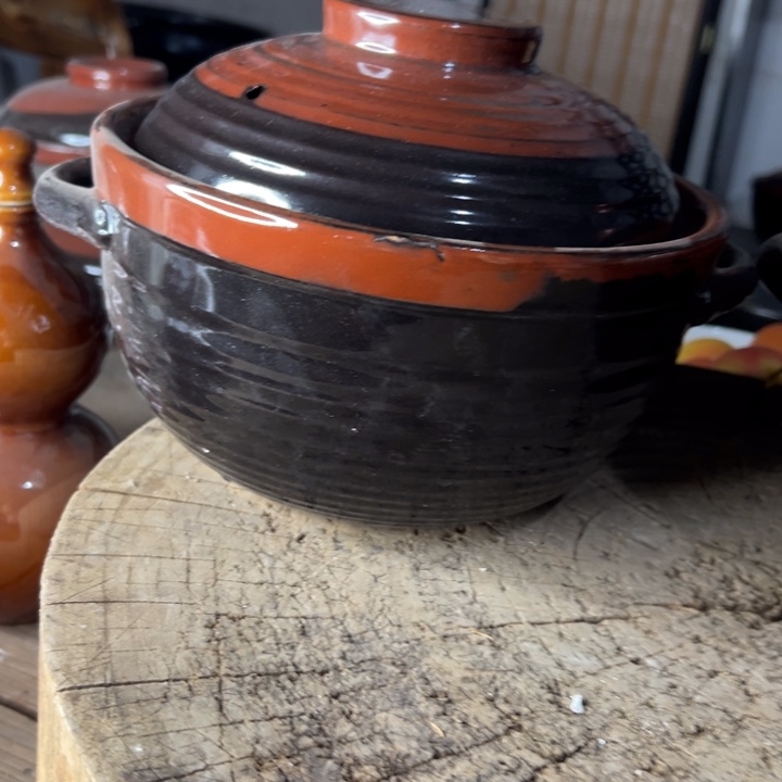 库存尾货土陶香春锅一套口径21.5