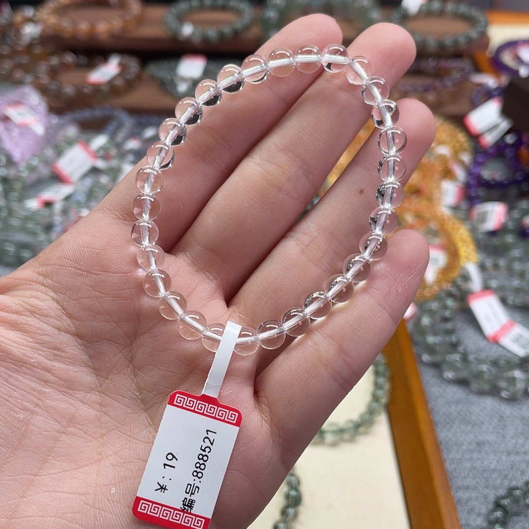水晶手链未镶嵌白水晶6mm