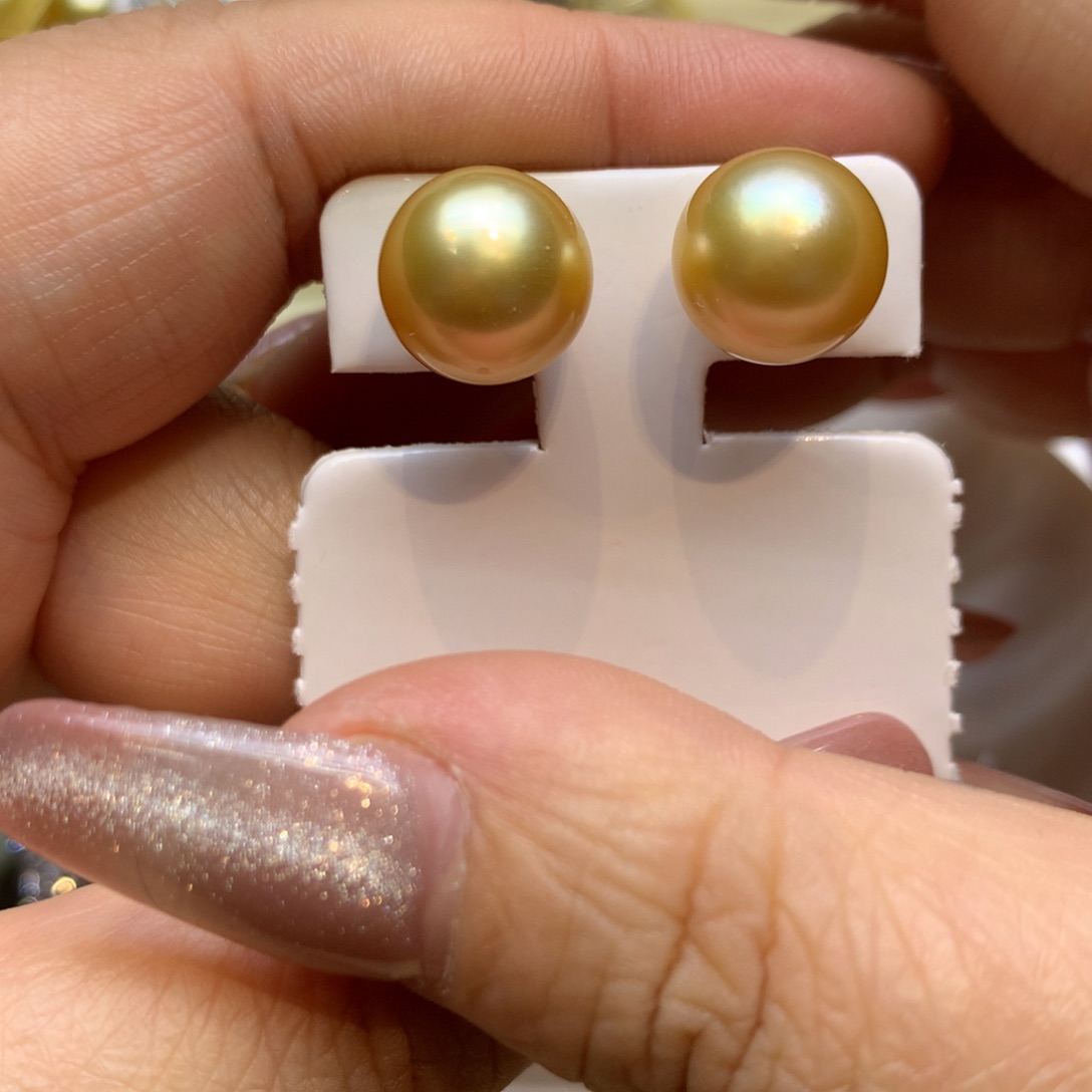 银S925镶嵌耳饰海水珍珠