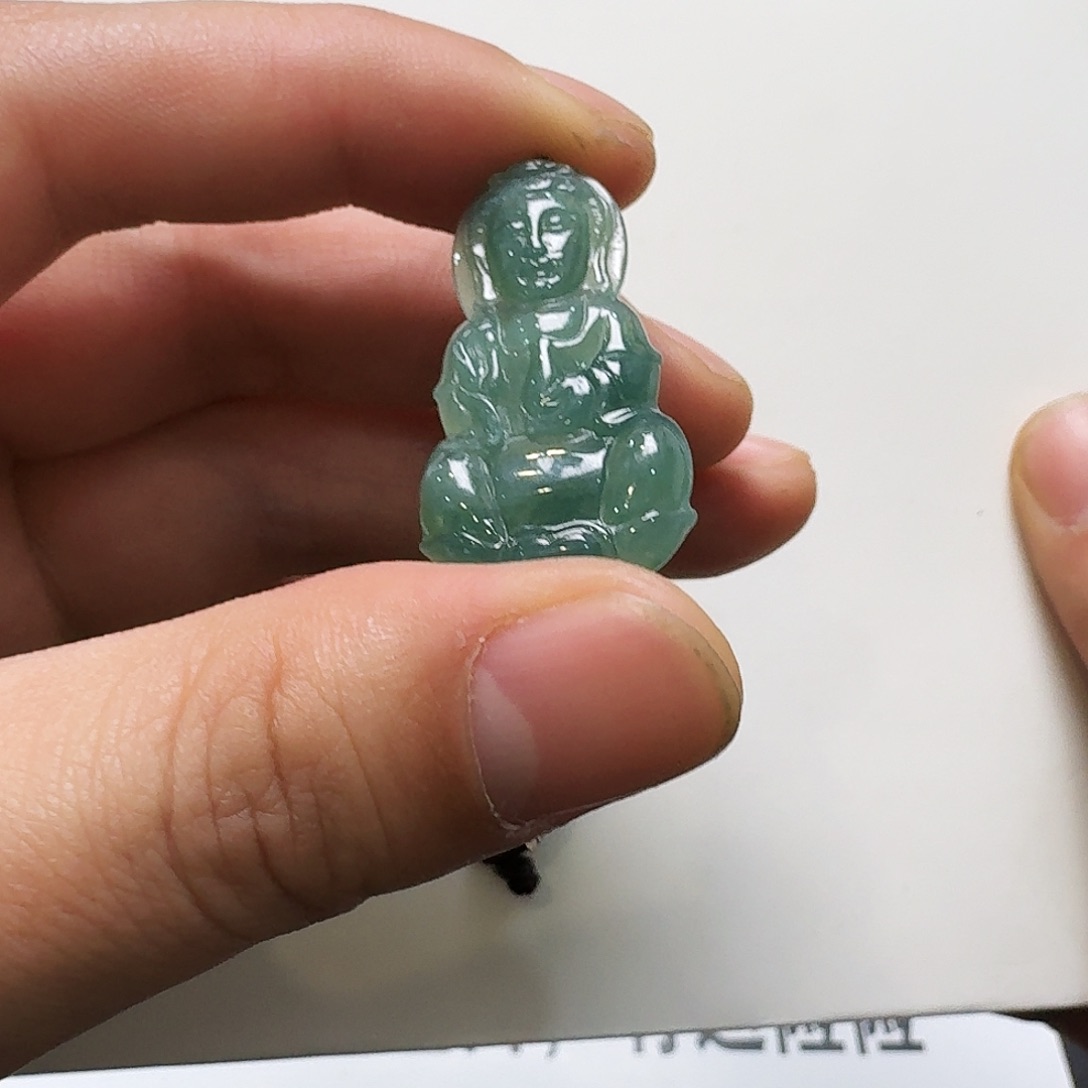 翡翠颈饰未镶嵌用****9观音