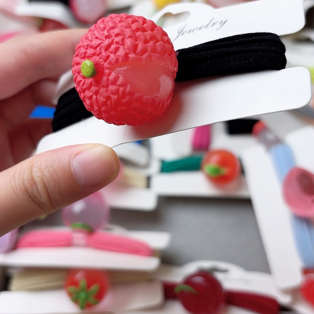 布艺铁合金夜光荔枝发饰