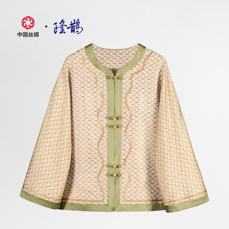 中国丝绸宋锦【银锭锦簇】隆鹊中式外套时尚百搭休闲日常新款女装