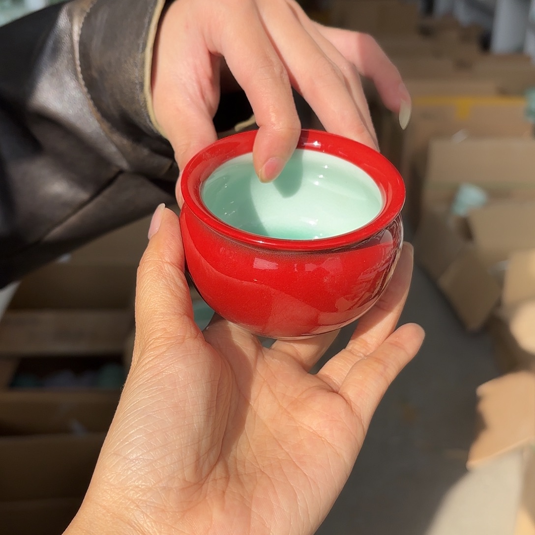 龙泉云间青瓷小米茶器