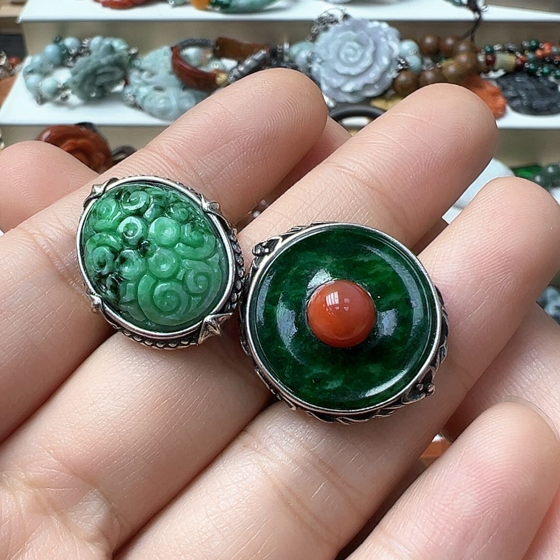 翡翠戒指未镶嵌J***y炸