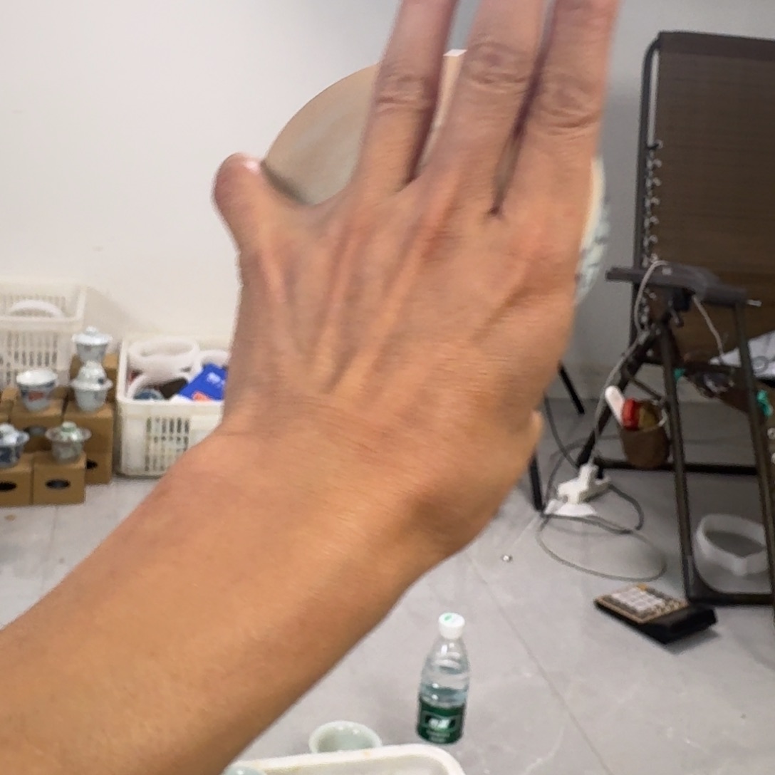 摆件青花鱼藻纹盖置