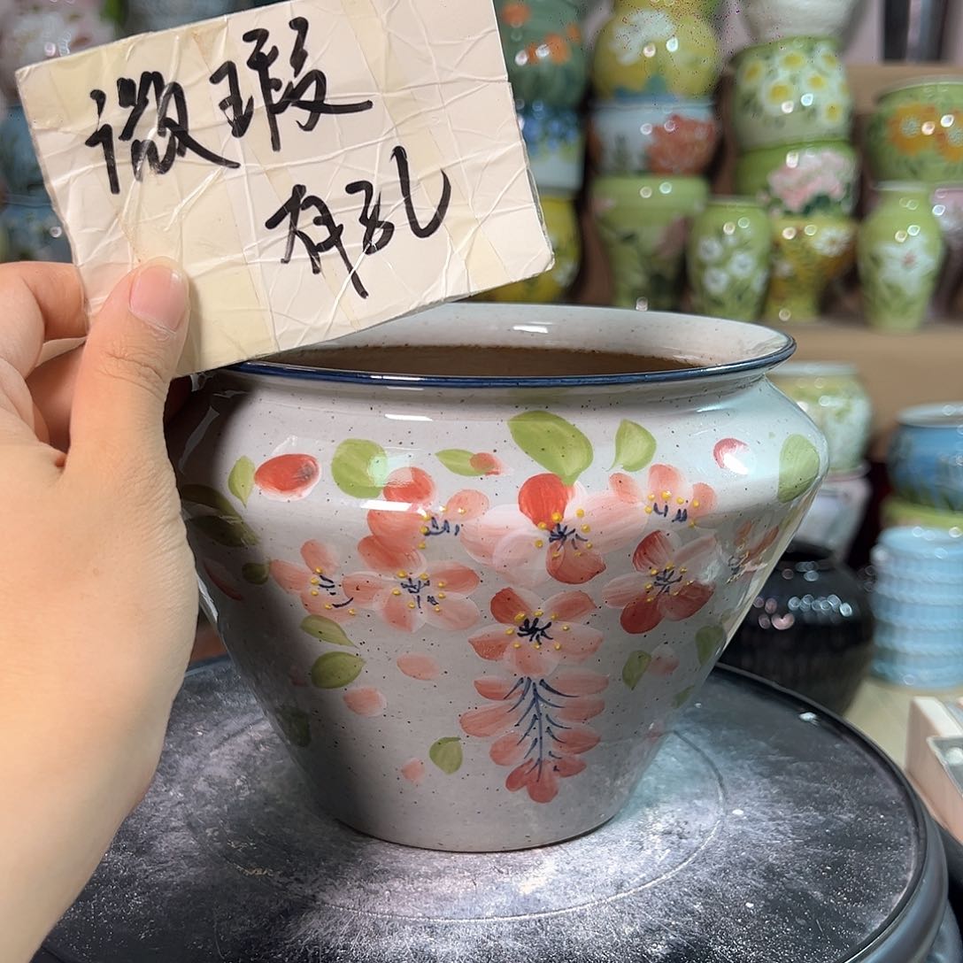 景德镇陶瓷花盆147微瑕
