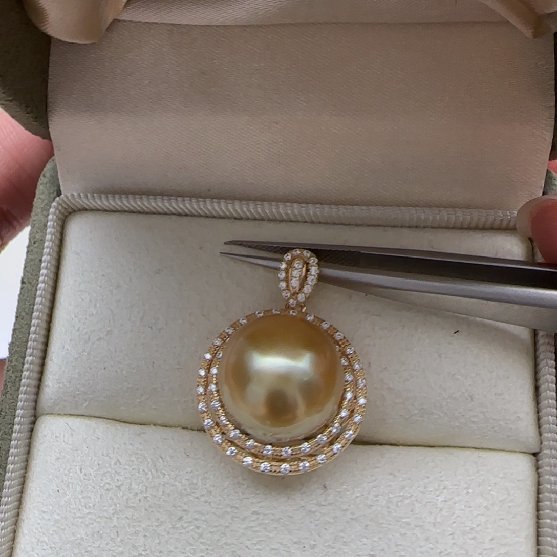 海水珍珠颈饰银S925镶嵌