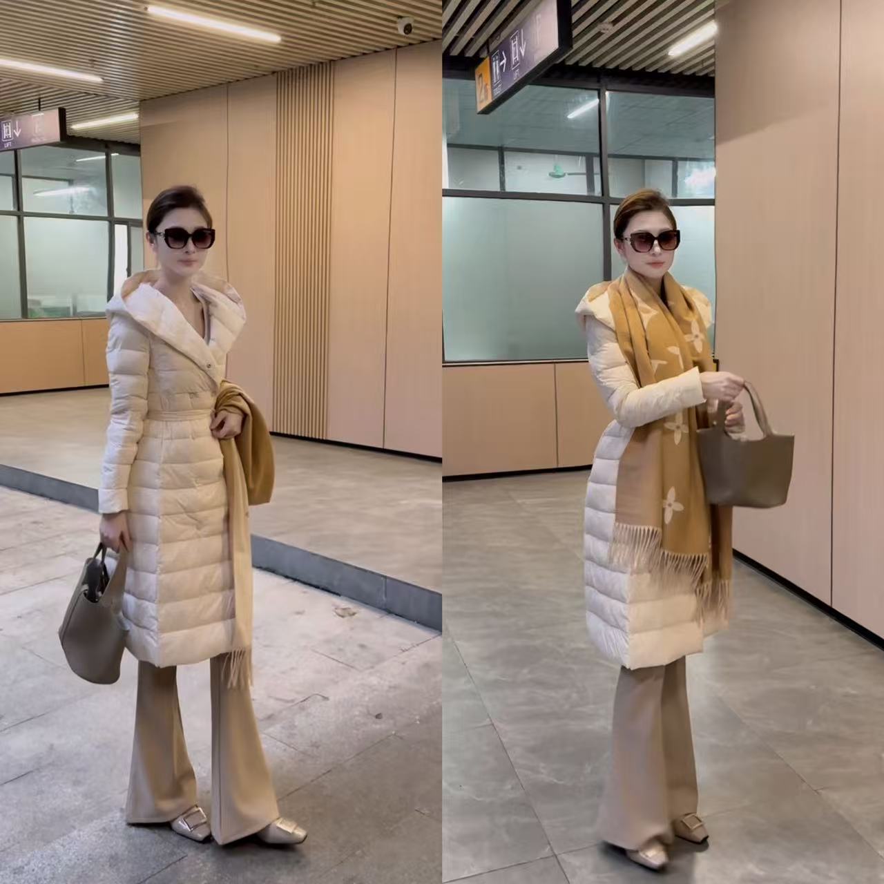 38015【韩女时刻】轻薄款韩女中长款羽绒服