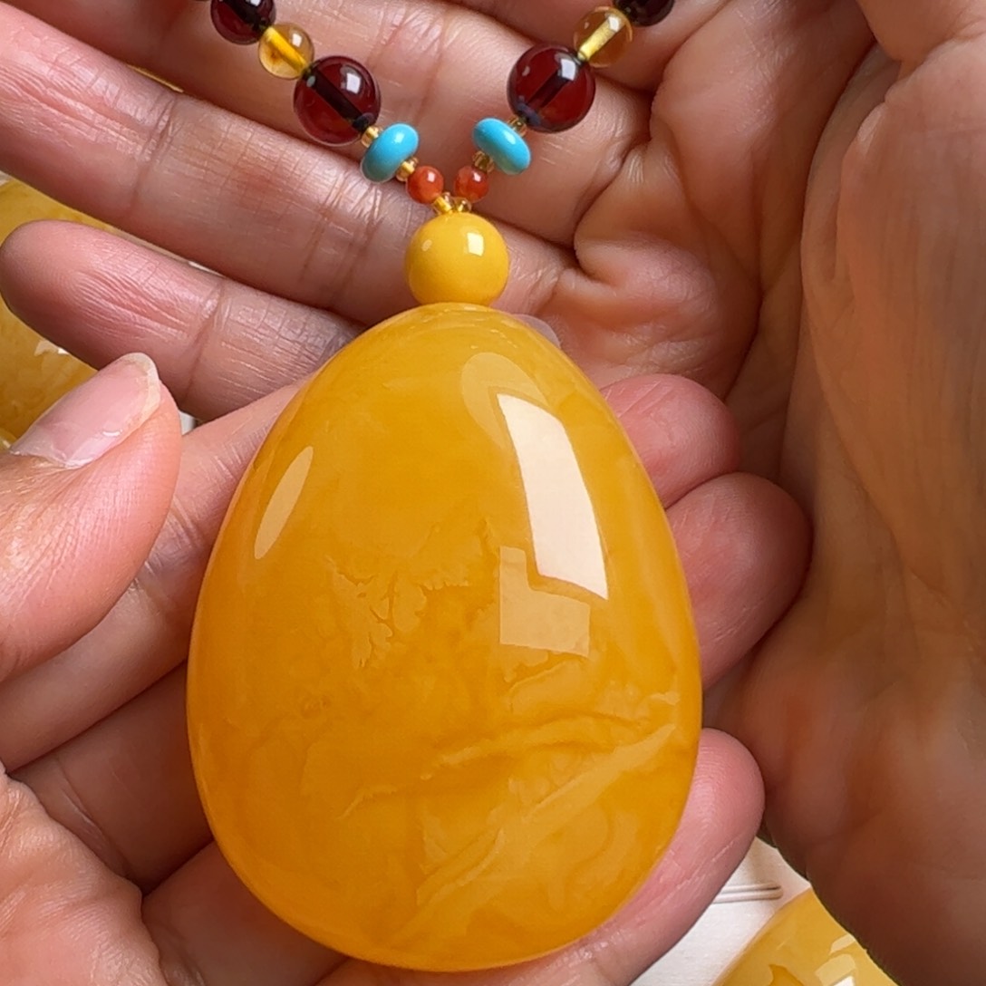 蜜蜡毛衣链未镶嵌无优化