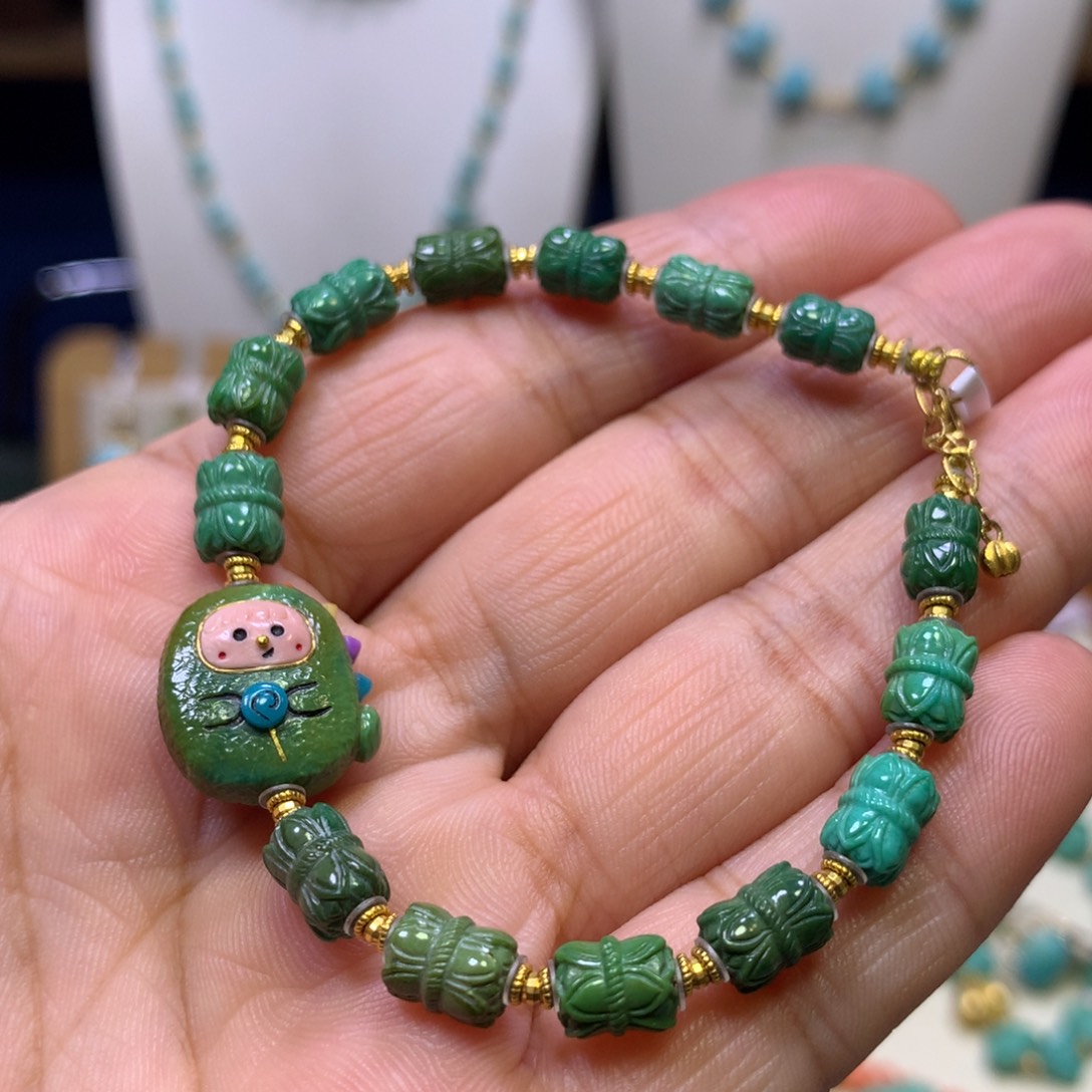 绿松石18K金镶嵌单圈