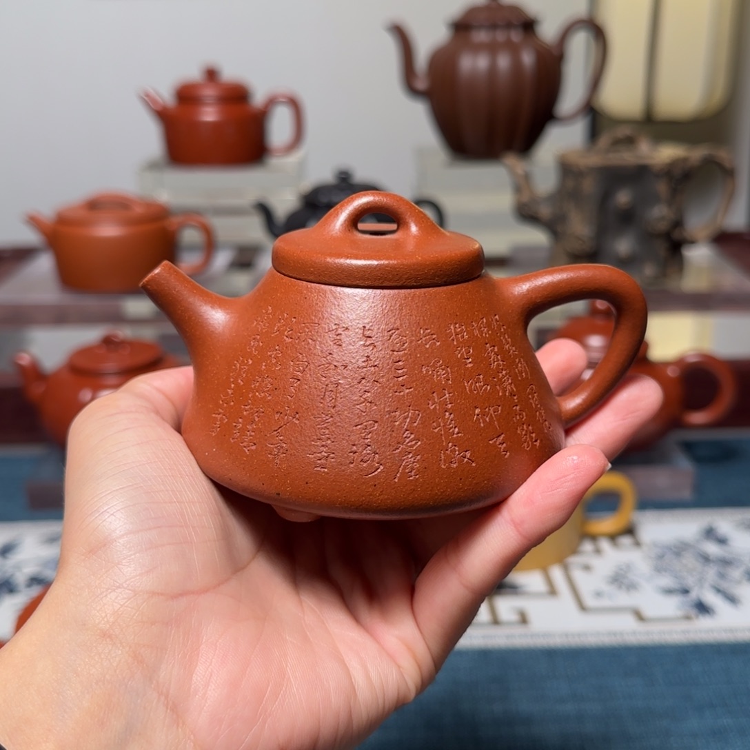 茶壶紫砂全手工降坡泥子冶石瓢
