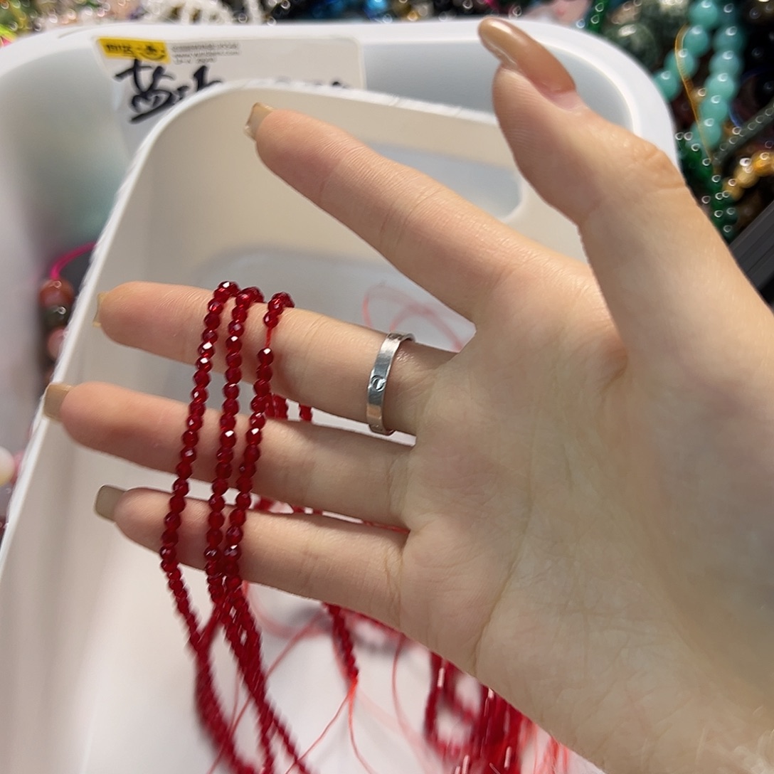 玛瑙/玉髓合金珠宝半成品红玛瑙卡3两条