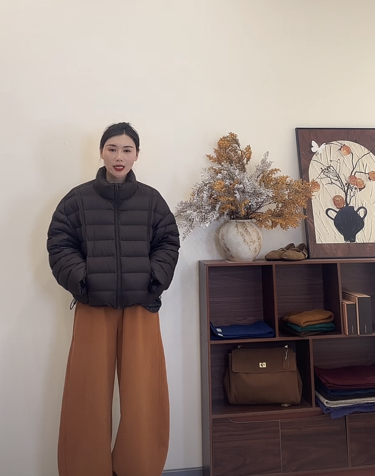 经典立领短款净色羽绒服