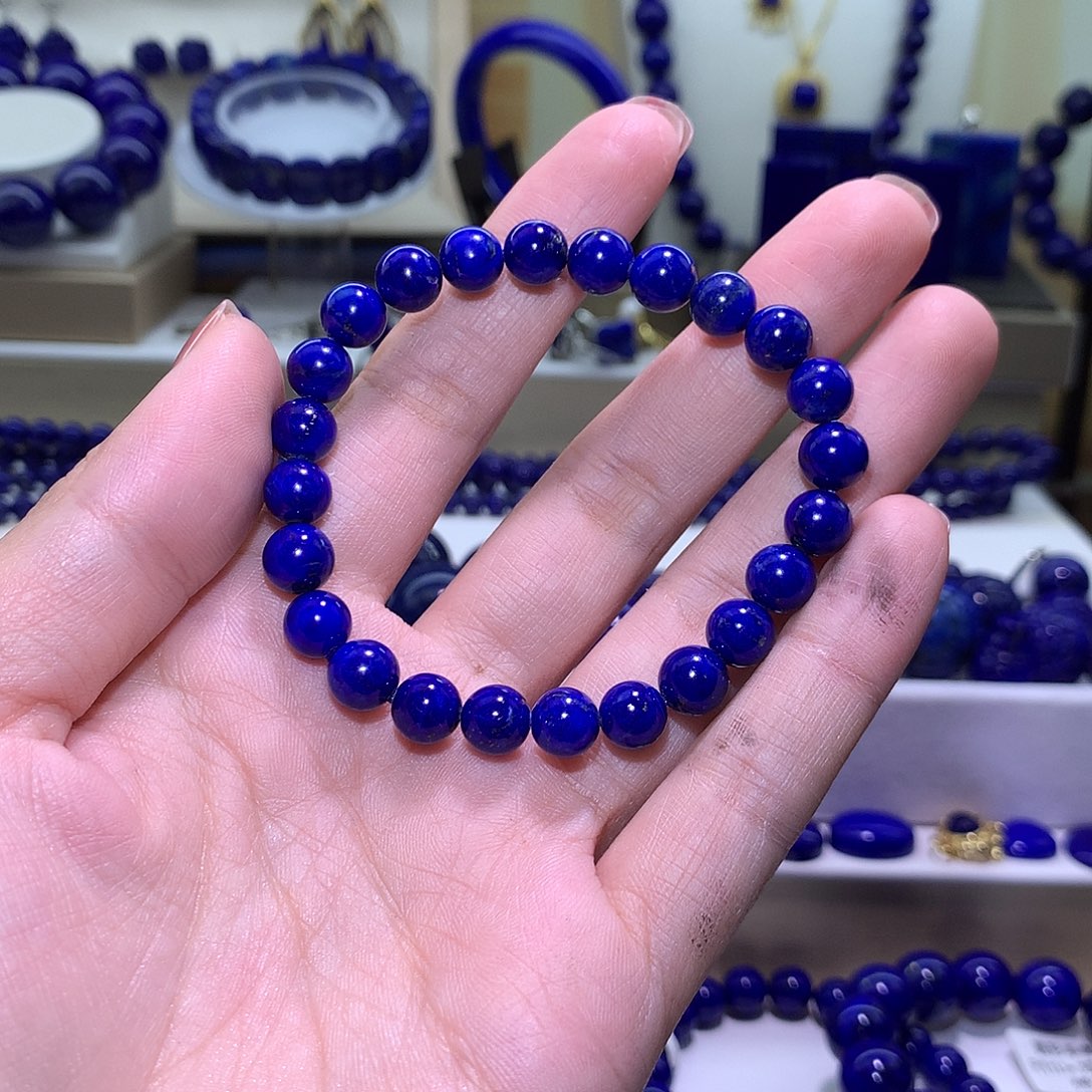 金***豆青金石未镶嵌天然原矿圆珠7m+