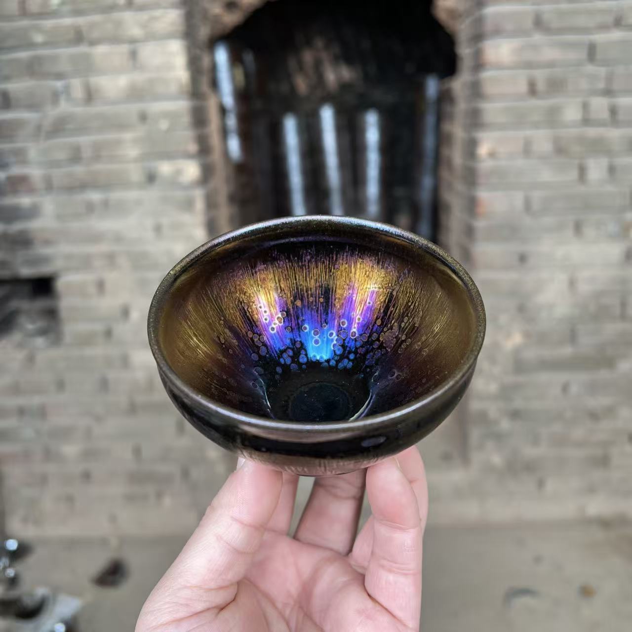 建盏主人杯【七彩曜变】官方指定溯源证书 专用茶具 电烧