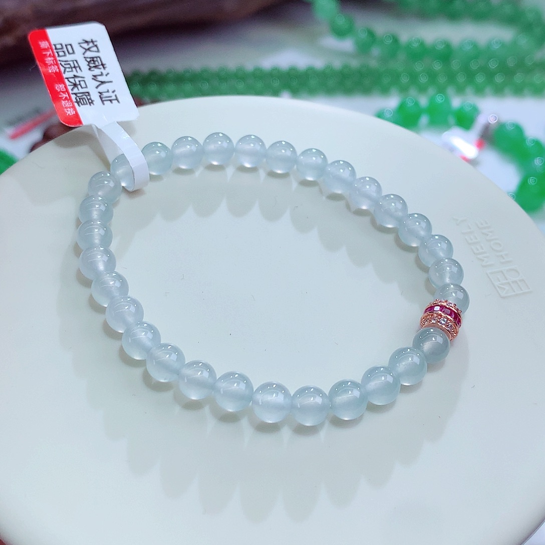 翡翠未镶嵌手链卡6+