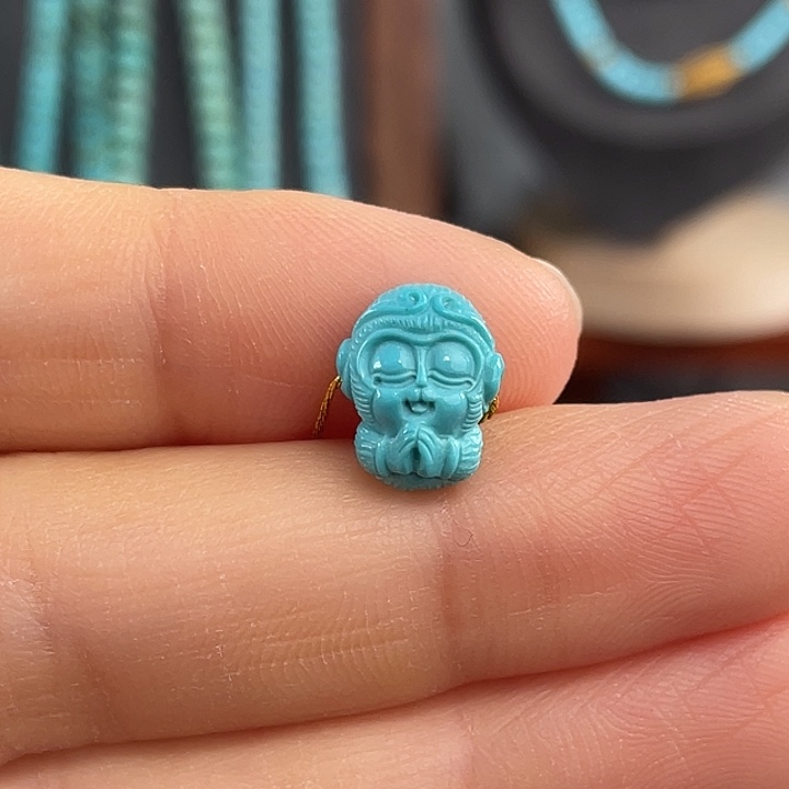 未镶嵌绿松石吊坠(不含链)悟空三通