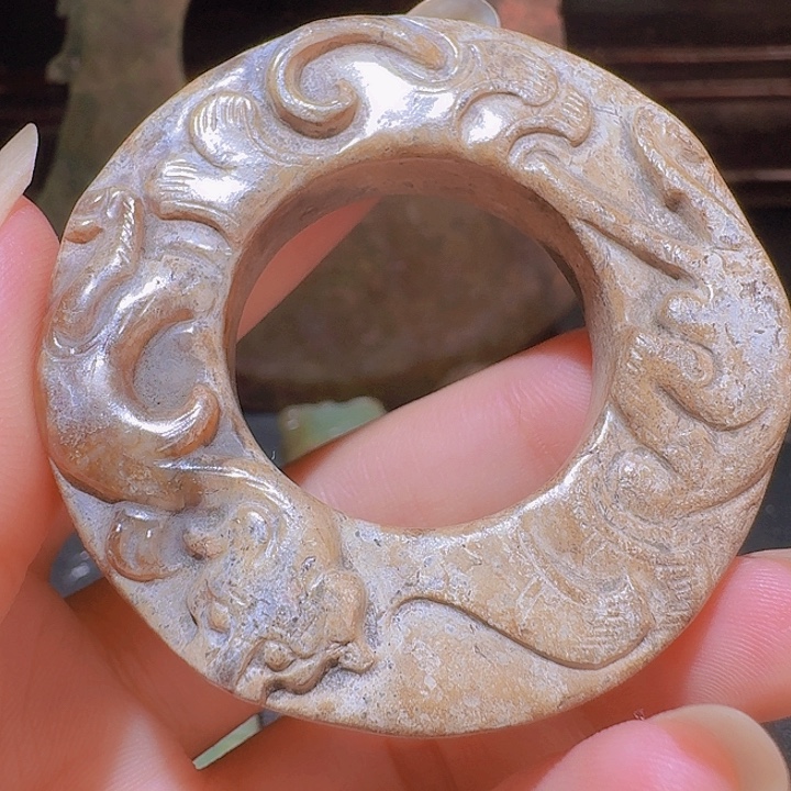 明***天和田玉未镶嵌挂件