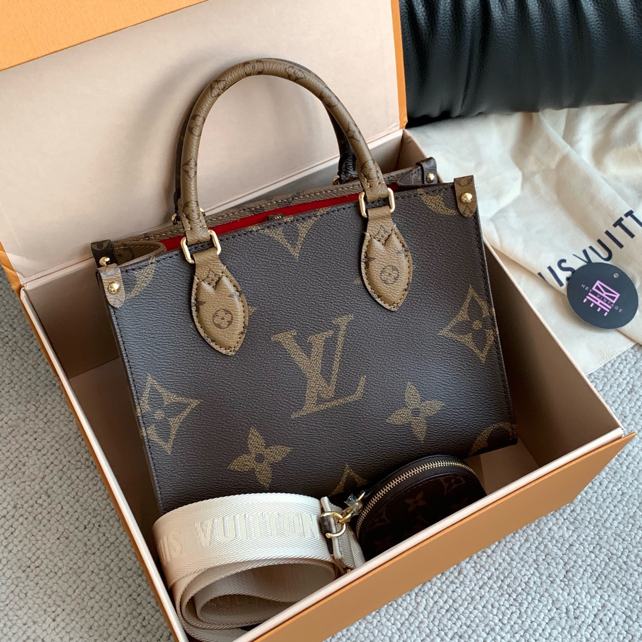 99新 LouisVuitton/路易威登 老花小号on the go托特包  13945204