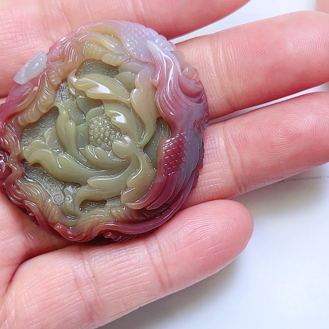 玛瑙/玉髓吊坠未镶嵌橘**头