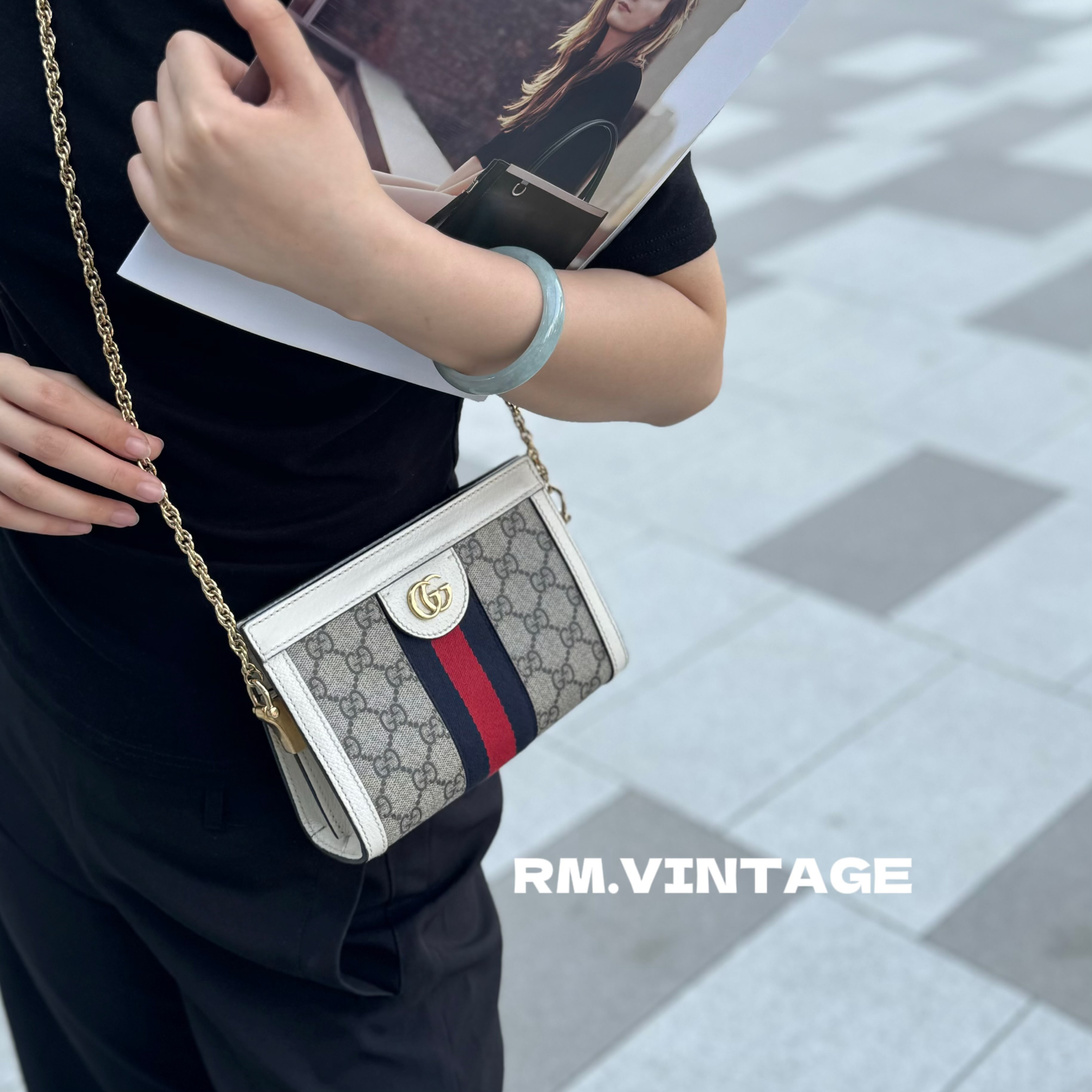 95新 GUCCI/古驰 入目 op系列mini小夹子单肩包26948