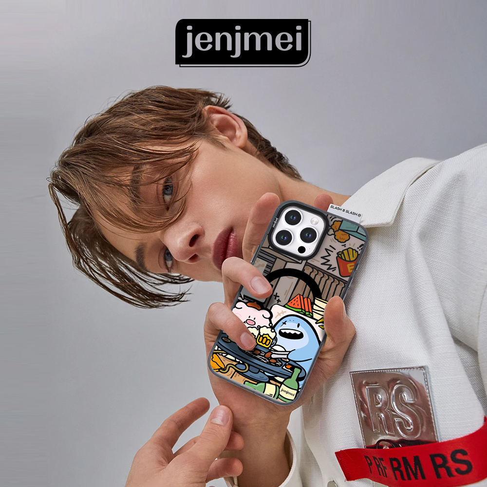 jenjmei正品（带AI按键）使用苹果16promax手机壳IMD肤感