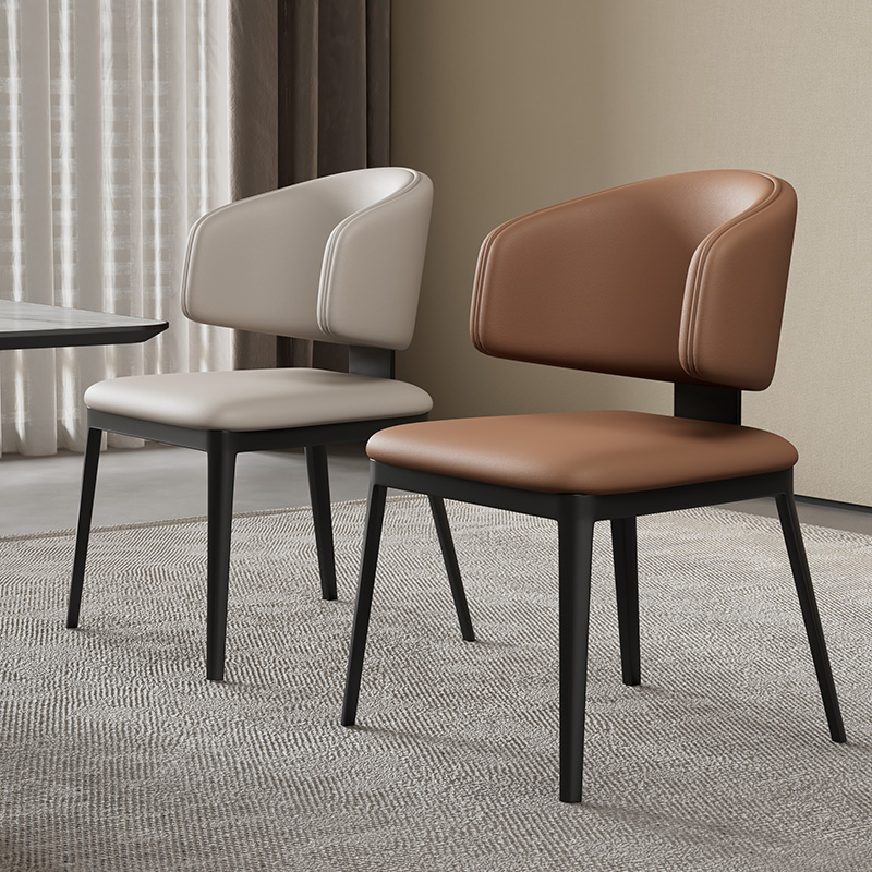 意式极简餐椅北欧设计师椅简约家用靠背椅轻奢高级感靠背酒店椅