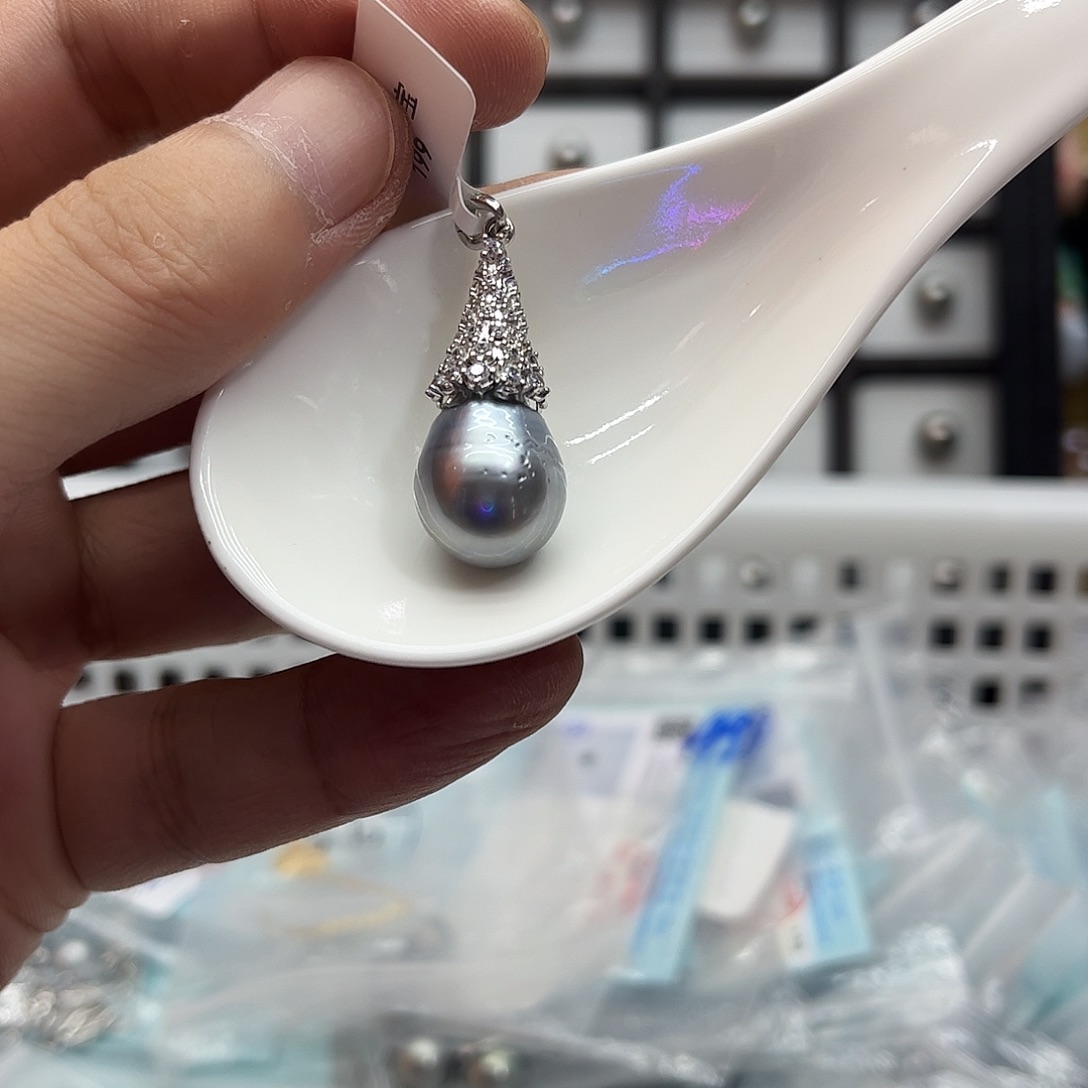银S925镶嵌颈饰海水珍珠