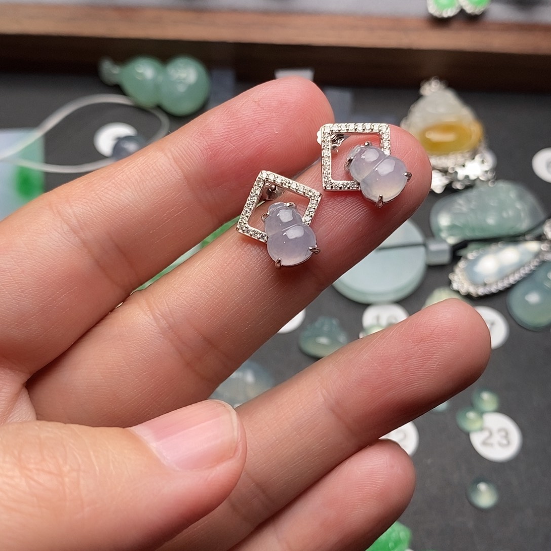 翡翠颈饰银S925镶嵌葫芦